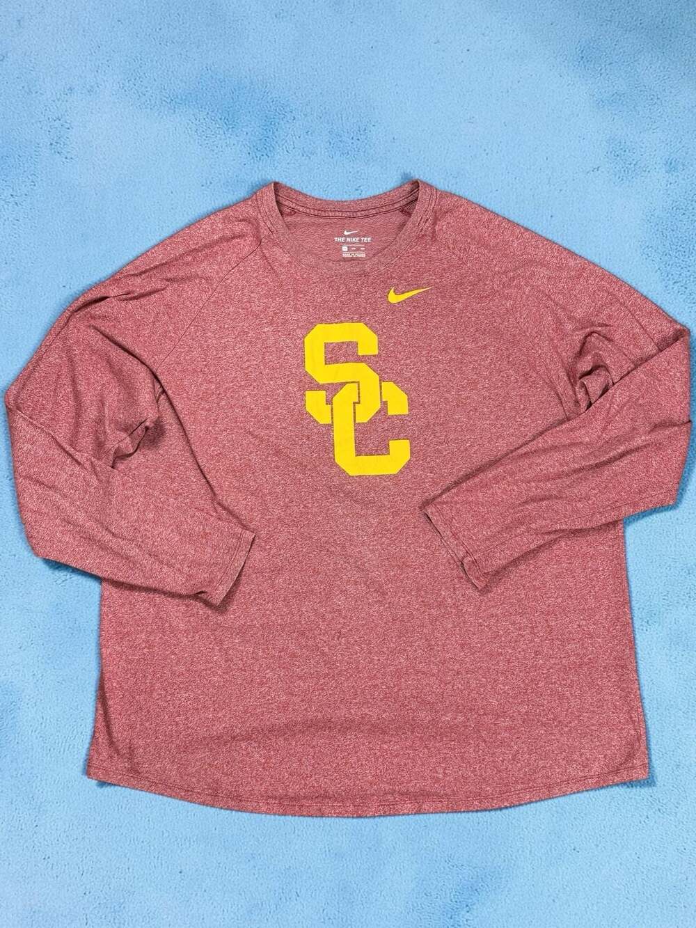 USC Trojans Nike Dri Fit Long Sleeve Crewneck Lightweight T-Shirt Men XXL